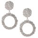 thumbnail image 2 of Pendientes Redondos Zulema Frost Ball Loop Hipoalergénicos Plata, 2 of 8