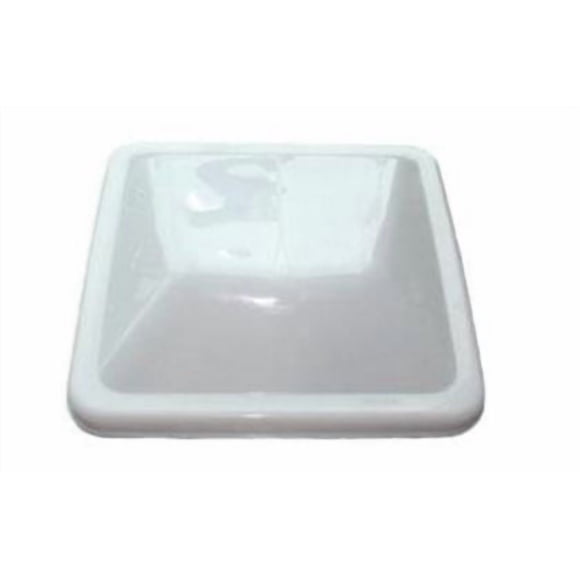 Ventline Couvercle de Ventilation de Toit BVE0108-00 en Forme de Coin; Blanc; Polypropylène