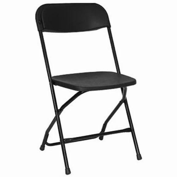 2185 Plastic Folding Chair - Black, Pack Of 10