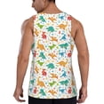 thumbnail image 3 of Fotbe Dinosaur Pattern Men's Quick Dry Workout Tank Top Gym Muscle Tee Fitness Bodybuilding Sleeveless T Shirt Breathable Workout Shirt-Large, 3 of 9