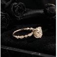thumbnail image 3 of Diiro Oval Cut Moissanite Engagement Ring for Women 14K Yellow Gold Vermeil Ring, Marquise Side Stone Solitaire Promise Ring, Wedding Promise Ring, 3 of 6