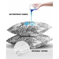 thumbnail image 4 of Pack of 2 Outdoor Pillow Covers, Summer Gradient Black Gray Ocean Coral Sea Waterproof Square Throw Pillowcase Cushion Decorative Pillow Covers for Couch Patio Tent, 26x26 in, 4 of 6