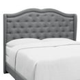 thumbnail image 2 of Home Design Aden King Upholstered Panel Bed Frame with Wingback Headboard, Button Tufted, Gray, Easy Assembly, for Adult Bedroom, 2 of 6