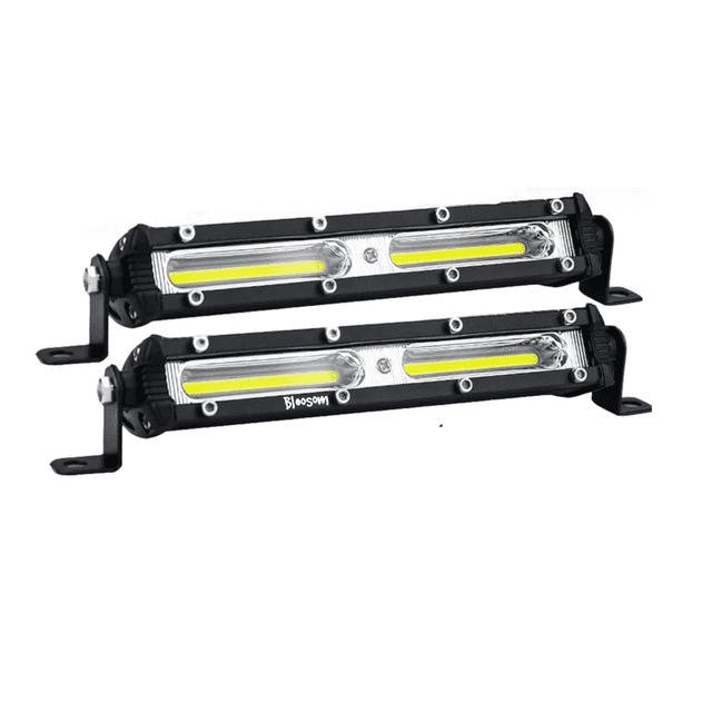 Par Faros Barras Bloosom 36w Led Auxiliares 7'' Auto Moto Jeep Rzr Negro