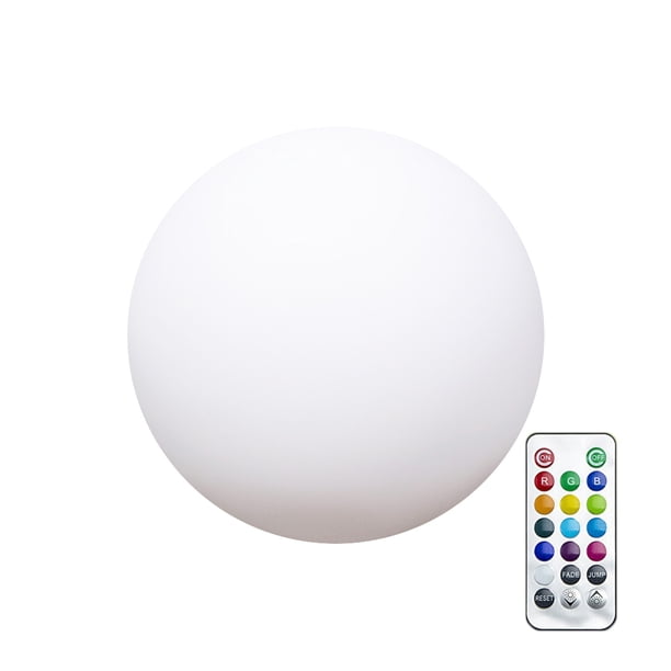EeaseMX Lámpara de pie redonda LED de colores brillantes, resistente al agua, para sala de estar y dormitorio.