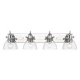 thumbnail image 1 of Hines 4-Light Vanity Light in Chrome with Seeded Glass, 1 of 4