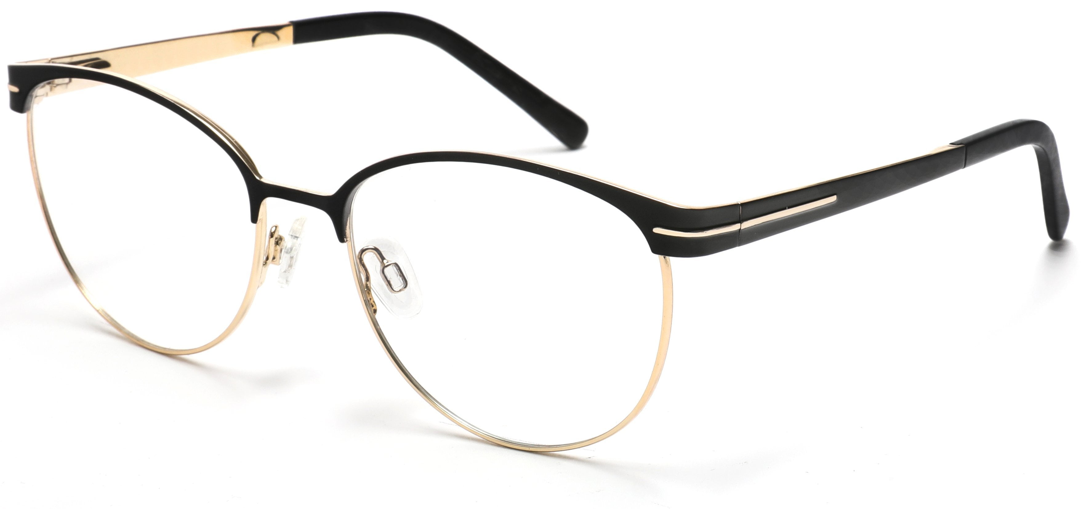 Tango Optics Oval Metal Eyeglasses Frame Luxe Rx Stainless Steel Elisabeth Noelle Neumann Blue