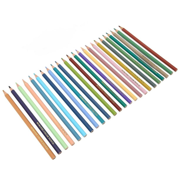 24pcs Colored Pencils Mixed Colors Pre-Sharpened Bright Vibrant Luster Sketch Pencils for Coloring Craft Design