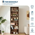 thumbnail image 3 of QinaQin Grande Commode Bibliothèque, Bibliothèque Ouverte en Bois à 6 Tablettes pour Exposition et Rangement, 3 of 7
