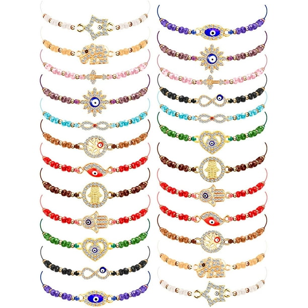 Gold Evil Eye & Hamsa Ring 24-Pack