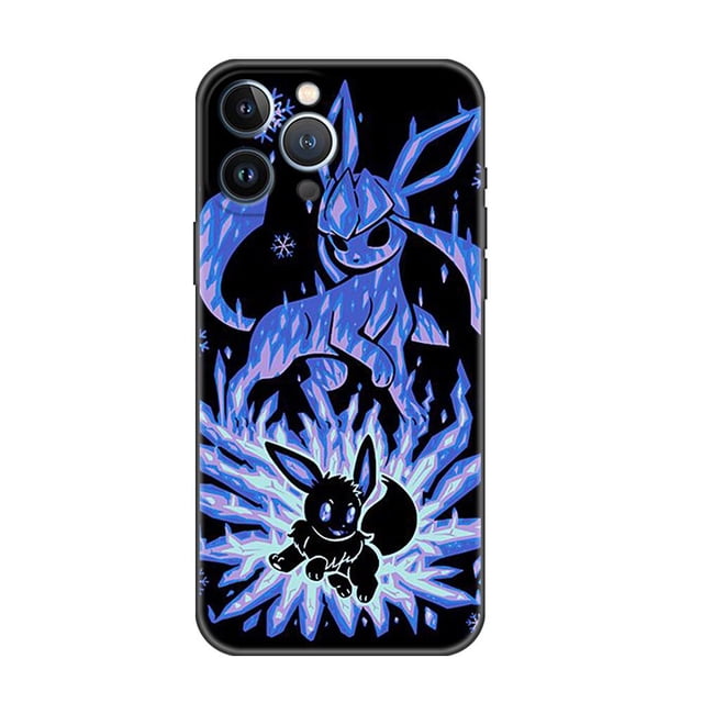 Funda para Apple iPhone 14, 11, 13, 7, 12 Pro, 7, XR, XS, Max, 8 Plus, 6, 14Pro, 13Mini, negra, suave, Pokémon, Pikachu, Cool Fivean unisex