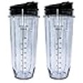 thumbnail image 3 of Blendin 2 Pack 32 Ounce Cup with Sip N Seal Lids, Compatible with Nutri Ninja Auto-iQ 1000W and Duo Blenders, 3 of 4