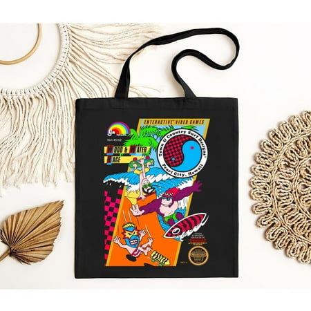 vintage T & C Town and Country Surf Designs Retro Replica Video Game Tote Bag S--TH21902