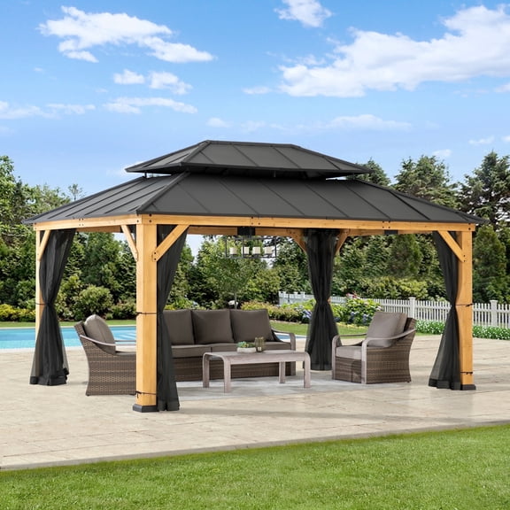 Sunjoy Universal Mosquito Netting for 12 ft. ×16 ft. Gazebos