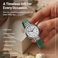 thumbnail image 3 of Blekon Collections Japanese Quartz 30mm Womens Snake Style Leather Cuff Bangle Watch, 3 of 6