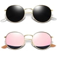thumbnail image 1 of Gafas de sol Joopin Circle Metal Polarized UV400 Gold Black, 1 of 6
