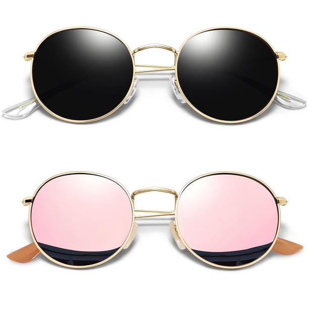Gafas de sol Joopin Circle Metal Polarized UV400 Gold Black