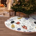 thumbnail image 5 of Rateoe Rocket Planets Pattern Christmas Tree Skirt with Ties , Christmas Tree Decorations, Farmhouse Christmas Decor Xmas Holiday Decorations-36", 5 of 6