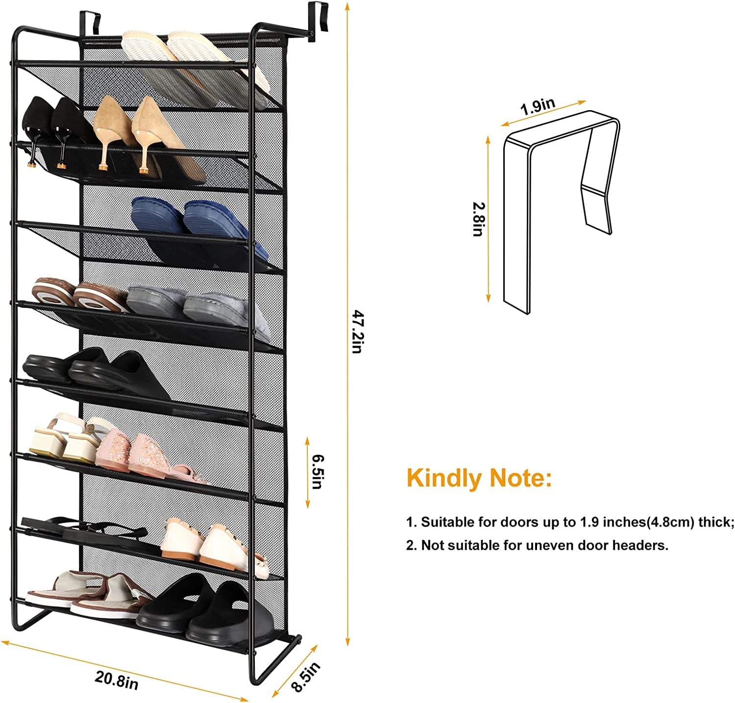 Over the Door Shoe Racks – Organize-It