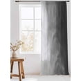thumbnail image 3 of Sheer Curtains 96 Inches Long, Black Grey Ombre Semi Sheer Curtains Light Filtering Window Treatment, Coastal Beach Modern Abstract Art Privacy Voile Drapes for Living Room Bedroom 52x96 Inch, 3 of 7