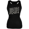 thumbnail image 1 of Don't Adult Today Just Panda Black Juniors Soft Tank Top, 1 of 1