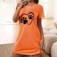 thumbnail image 2 of Funicet Shorts pour Femmes, Robe pour Femmes, Chemise de Nuit Courte Surdimensionnée Imprimée Col Rond et Manches Courtes, Robe d'Été Aguichant pour Femmes, Robe à Manches Courtes pour Femmes, 2 of 7