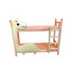 thumbnail image 5 of Muebles para muñecas cama modelo de muebles de doble capa accesorios de juguete apilables realistas mini paisajes dormitorio Rosado Baoblaze Litera en miniatura, 5 of 6