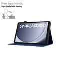 thumbnail image 5 of GSFY Case for Galaxy Tab A9 8.7 inch 2023, Premium PU Leather Wallet Folding Stand Protective Shell with Stylus Holder for Samsung Galaxy Tab A9 8.7 (Model SM-X110/X115/X117), Dark Blue, 5 of 7