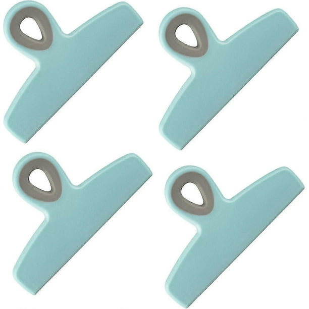 Set of Four Large Heavy Duty Bag Clips, 5" Chip Bag Clips, Large Food Clips for
