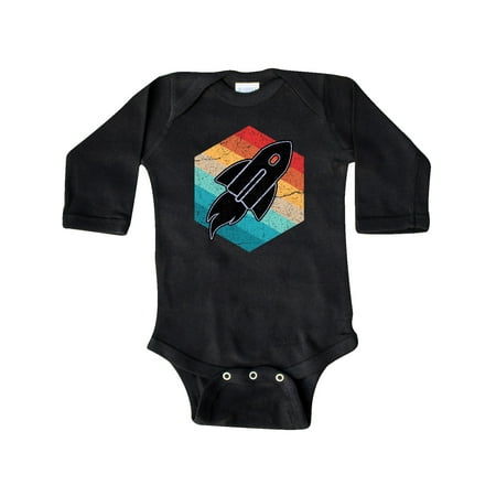 

Inktastic Rocket Ship Retro Space Gift Baby Boy or Baby Girl Long Sleeve Bodysuit