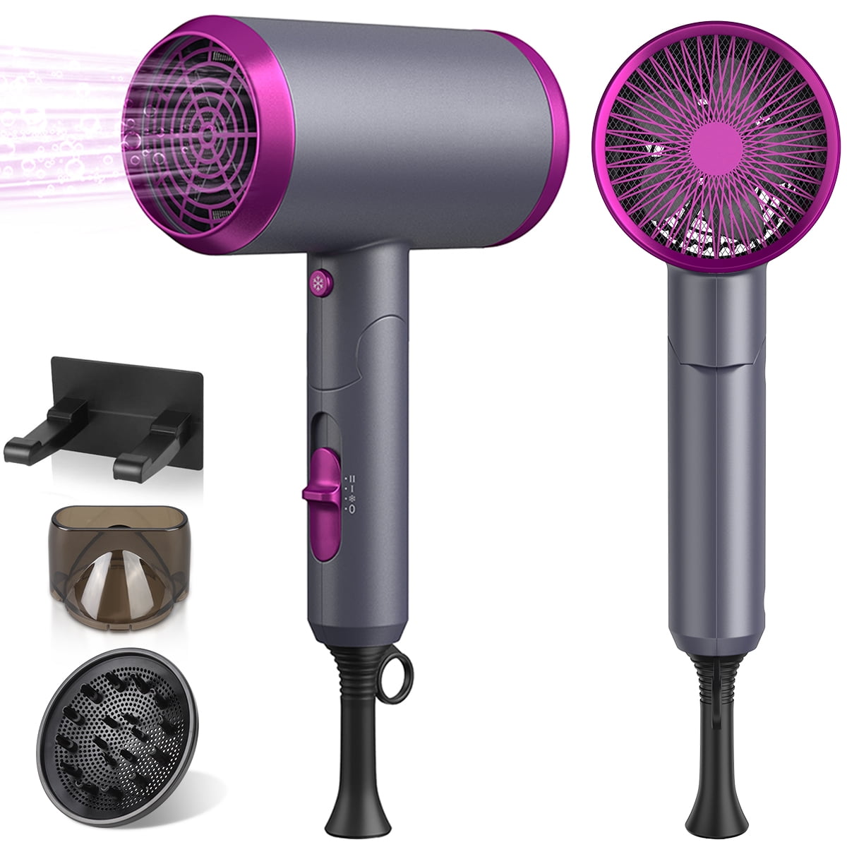 Ionic Hair Dryer Professional 1800W Ion Compact Blow Dryer, Foldable