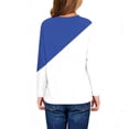 thumbnail image 6 of snilers Girls Long Sleeve Shirts Kids Color Block Crewneck Loose Fit Tunic Tops Summer Casual Basic Tee Shirt 3-14 Years, 6 of 7
