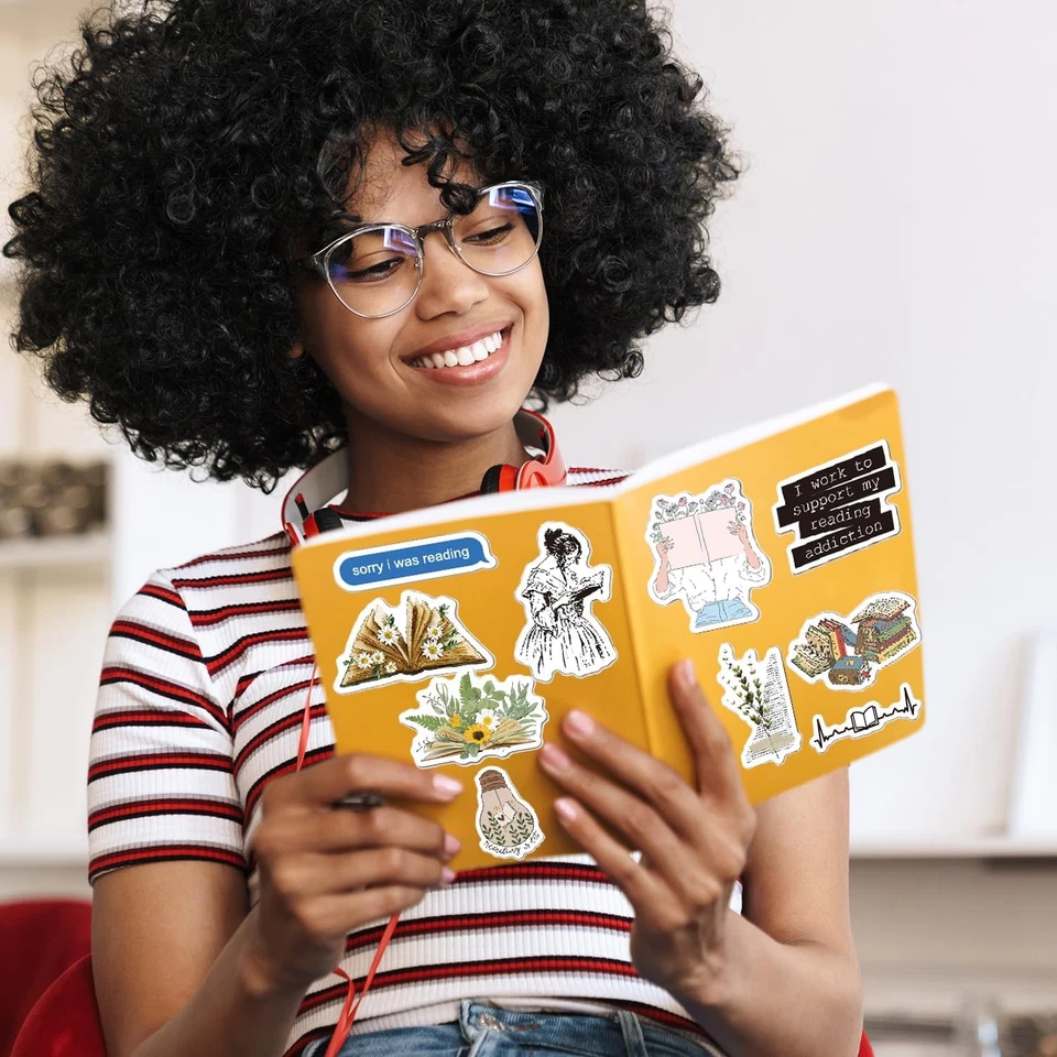 BUTTERFLY- Book Stickers | 50Pcs Aesthetic Bookish 50 Pcs, 50Pcs Reading