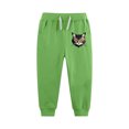 thumbnail image 4 of Boys And Girls Joger Elastic Waist Special Print Drawstring Sports Pants Green 160, 4 of 5