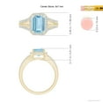 thumbnail image 5 of ANGARA Natural Emerald-Cut 2 ct Aquamarine Split Shank Halo Ring in 14K Yellow Gold for Women (Size-9x7mm) | March Birthstone, Birthday, Anniversary, Jewelry Gift for Women | Natural Aquamarine Ring, 5 of 10