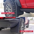 thumbnail image 6 of Ikon Motorsports Compatible With 2021-2025 Ford Bronco Mud Flaps 4PCS Black PP Front Rear Left Right Splash Mud Guard Mudguard Mudflaps, 6 of 8