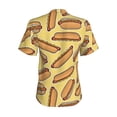 thumbnail image 6 of Zufioo Hot Dogs Print Women's Classic V-neck T-shirt, V-neck Short-sleeved Tops Home Wear, Suitable for Daily Life, Work, Outdoors-Medium, 6 of 8
