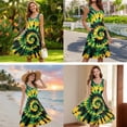 thumbnail image 5 of Jiueut Jamaica Flag Tie Dye Pattern Matching Hawaiian Shirts Women Summer Flare Dress and Men T-Shirt Button Down Couples Tshirt for Holiday Party Beach Tropical Sundresses Dress, 4XL, 5 of 5