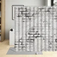 thumbnail image 4 of St Brick Wall Bathroom Shower Curtain Fabric Waterproof Garden Background Screens r Scree Bath Curtains, 4 of 7