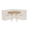 thumbnail image 1 of Linon Coin de Rangement Troyin avec Table Ronde Bicolore en Blanc/bois Naturel, 1 of 11