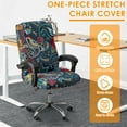 thumbnail image 3 of Stretch Printed Office Chair Cover Anti Pilling Machine Washable Computer Chair Slipcover With Zipper for Meeting Room Reception Room Office Home, 3 of 11