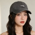 thumbnail image 2 of QASIEATN Classic Fit Baseball Caps for Women Wide Brim Small Baseball Cap All Sun Hat Trendy Letter Embroidery Cap Fall Fashion Accessories, 2 of 4