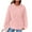 Pink, variant on Otntypg Waffle Knit Hoodie Tops for Women Lightweight Casual Drawstring Long Sleeve Hooded Pullover Sweatshirts Trendy Cozy Athletic Hoodies T-Shirts with Pockets Wine M