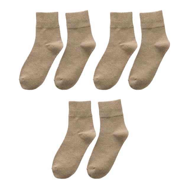 Jumpingount Calcetines tobilleros, medias lisas de estilo Simple, calentador de piernas antideslizante de Color sólido, medias transpirables, accesorios de Medias Caqui Jumpingount AP010993-06B