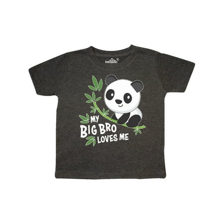 

Inktastic My Big Bro Loves Me- cute panda Gift Toddler Boy or Toddler Girl T-Shirt