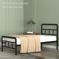 thumbnail image 6 of Lutown-Teen 18 Inch Twin XL Metal Bed Frame with Headboard and Footboard, Heavy Duty Platform, No Box Spring Needed, Easy Assembly, Black, 6 of 7