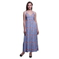 thumbnail image 1 of Bimba Floral Printed Adjustable Spaghetti Strap Long Maxi Dress Summer Beachwear-XX-Large, 1 of 5