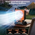 thumbnail image 7 of Solar Camping Fan Light with LED Lantern, Portable USB Rechargeable Tent Fan, Multifunctional Hanging Emergency Fan with Hook for Outdoor Hiking, Fishing, Backpacking & Power Outages, 7 of 7