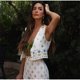 thumbnail image 5 of TEELYNN Chaleco de lino de algodón, chaqueta, pantalones de pierna ancha, traje para mujer, vintage, sin mangas, escote en V profundo, conjuntos de pantalones de 2 piezas, verano, bohemio, playa, 5 of 5