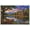 Unframe-style, variant on Rustic Log Cabin Lake Canvas Wall Art Mountain Forest Landscape Sunset Print Wildlife Deer Ducks Geese Living Room Bedroom Home Decor Artwork